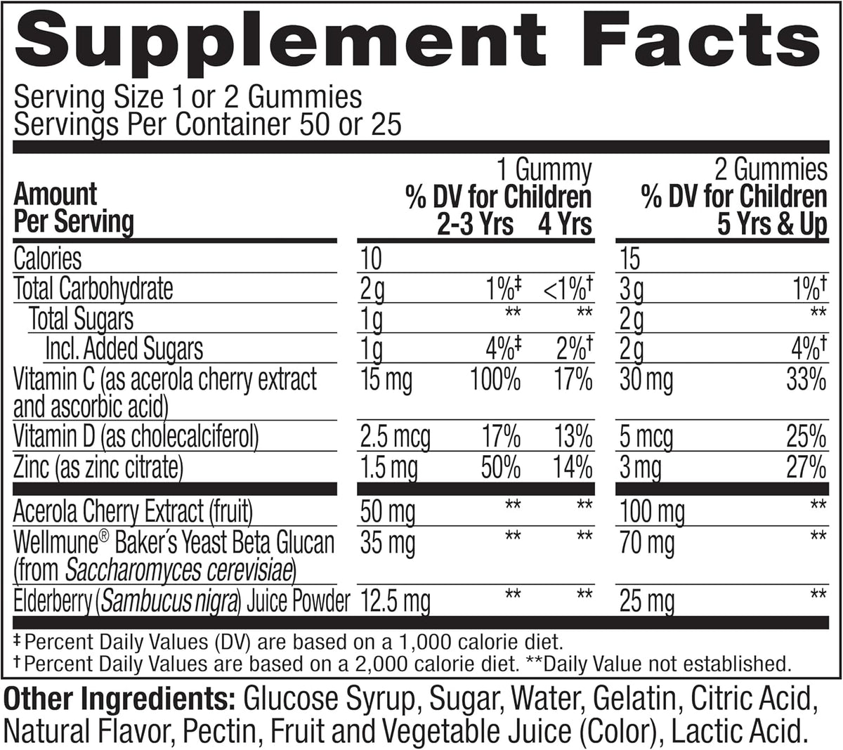 OLLY Kids Immunity Gummy – Immune Support with Wellmune, Elderberry, Vitamin C & Zinc, 50 Gummies - görsel 6