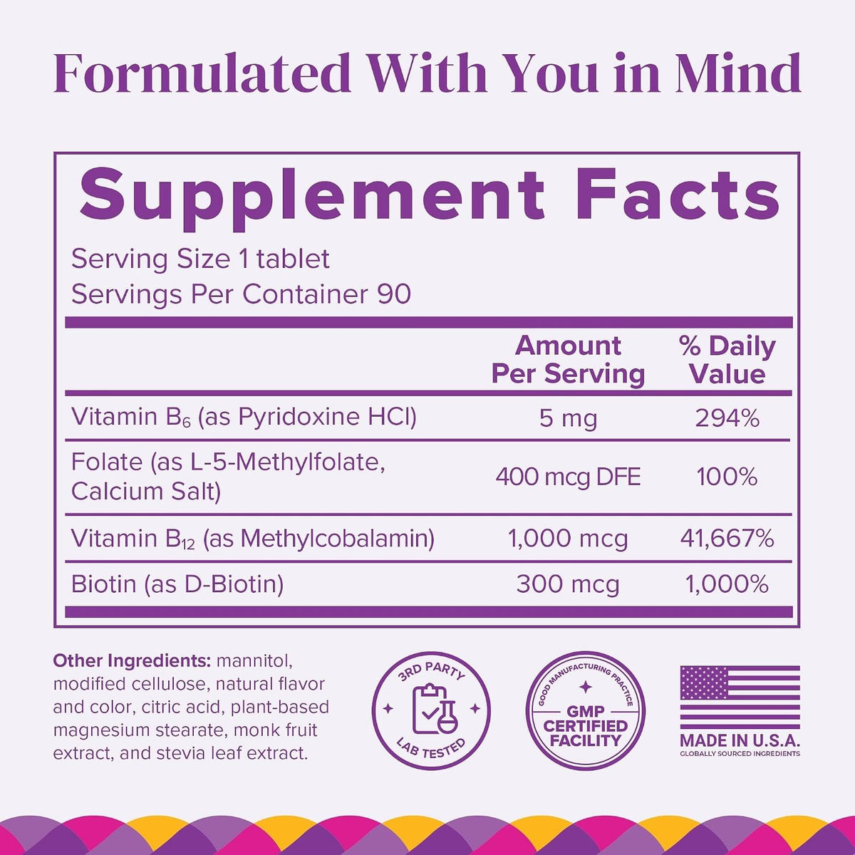 BariMelts Vitamin B12 Plus, 90 Fast-Dissolving Tablets (3-Month Supply) - Sugar-Free Bariatric Vitamins with B12, B6, Folate, Biotin, Natural Cherry Flavour - görsel 2