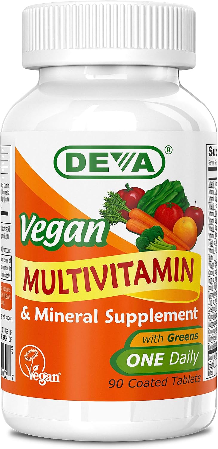 Deva Vegan Multivitamin and Mineral Supplement - 90 Coated Tablets - görsel 1