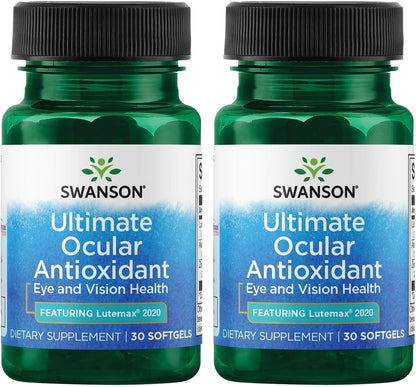 Swanson Ultra Ocular Antioxidant - Featuring Lutemax 2020 30 Softgels (Pack of 2)