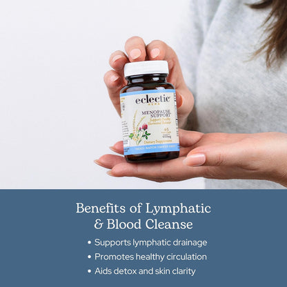Eclectic Herb Lymph & Blood Cleanse Capsules - Herbal Supplement for Lymphatic & Circulatory Support - 45 Capsules