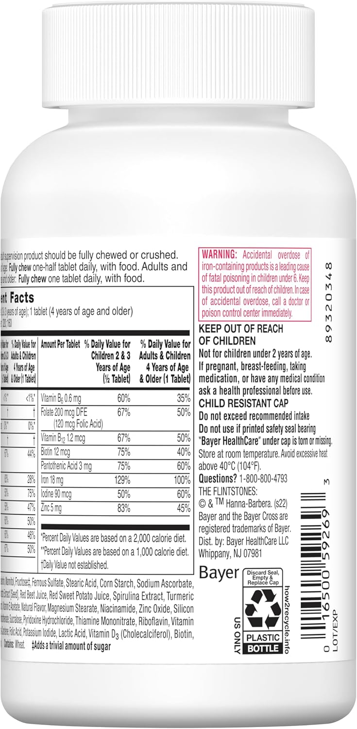 Flintstones Vitamins Chewable Kids Multivitamin with Extra Iron, 160 Tablets - görsel 9