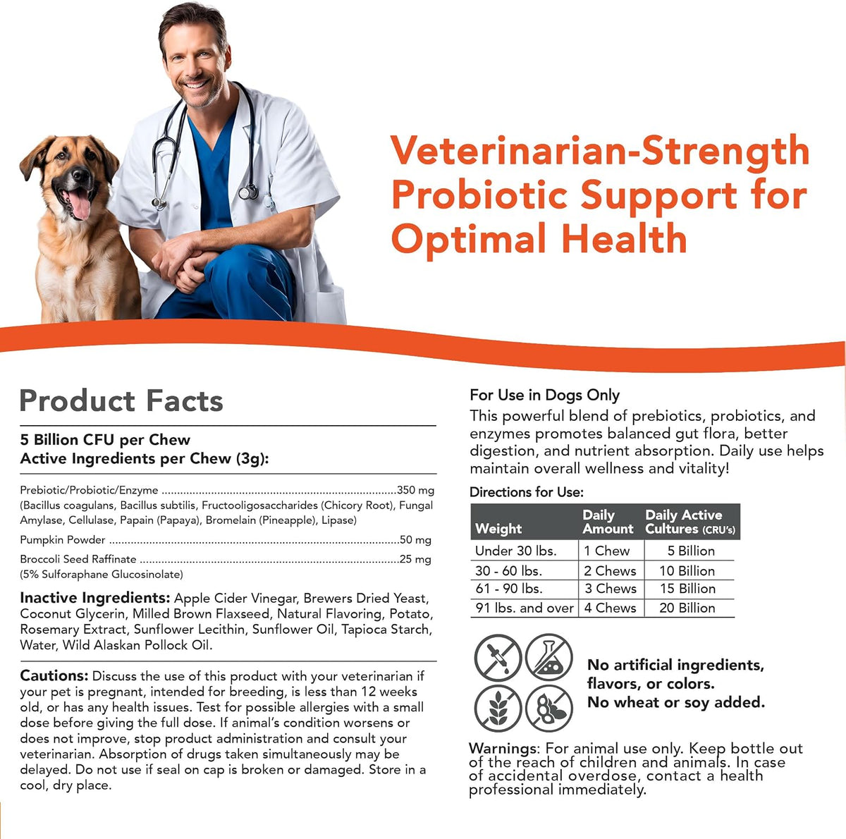Critical Digestive Restore Soft Chews for Dogs - 10 Billion CFU Probiotic Support - görsel 4