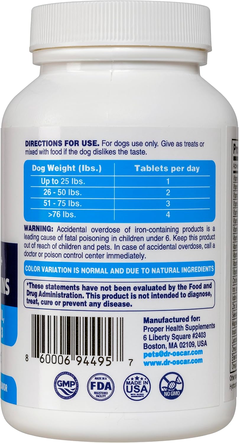 Dr. Oscar Dog Antenatal Vitamins - 2in1 Antenatal & Postnatal with Folic Acid, Omega 3, Probiotics, Choline & Inositol - 90 Tablets - görsel 3