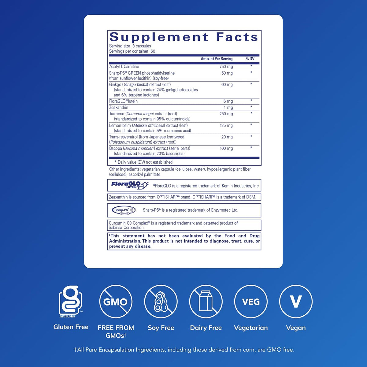 Pure Encapsulations Memory Pro – Memory – Promotes cerebral blood flow: Adequate blood flow delivers oxygen and – Image 2