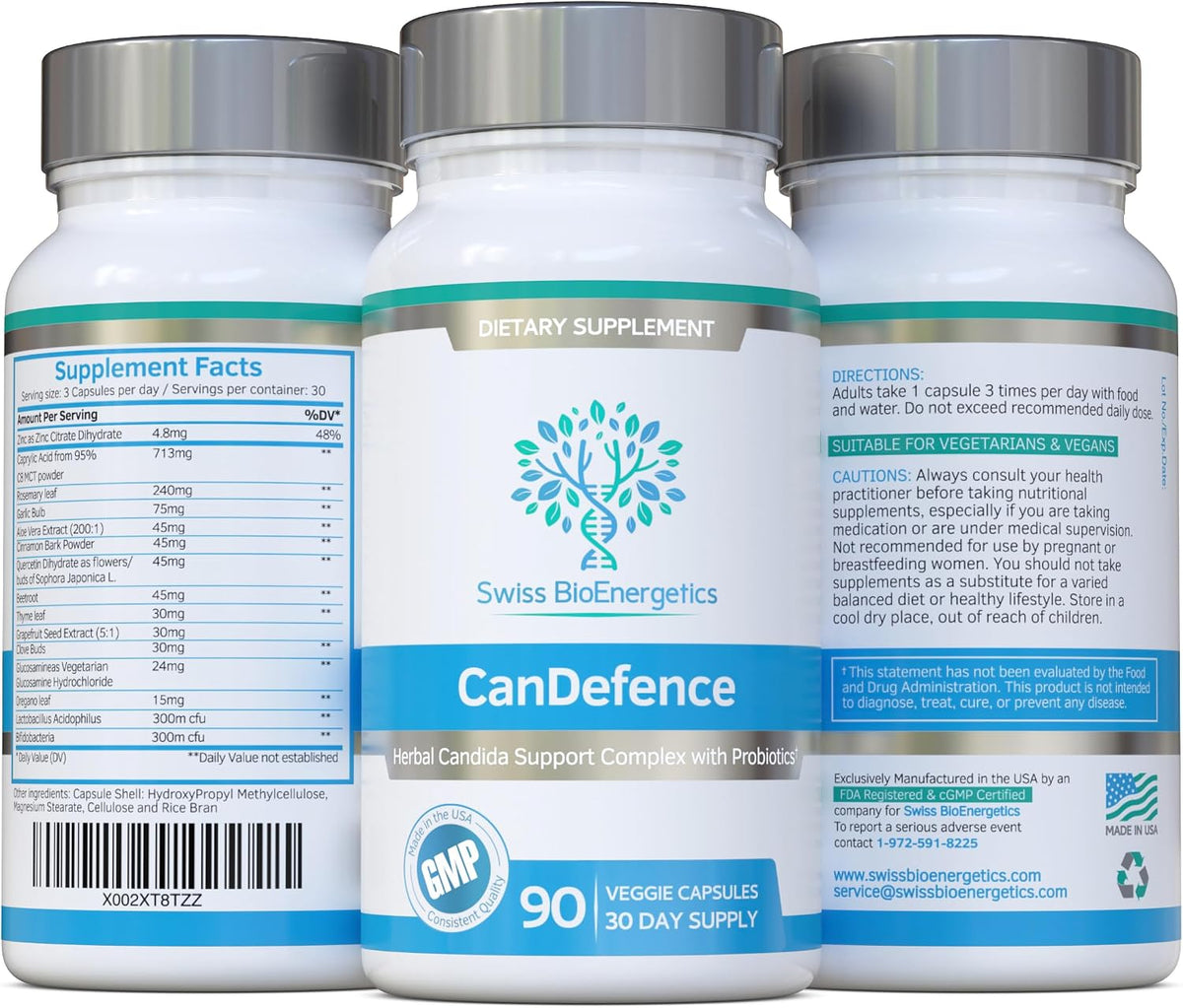 Swiss BioEnergetics CanDefence — Herbal & Probiotic Digestive Support Food Supplement, 90 Vegetarian Capsules - görsel 4