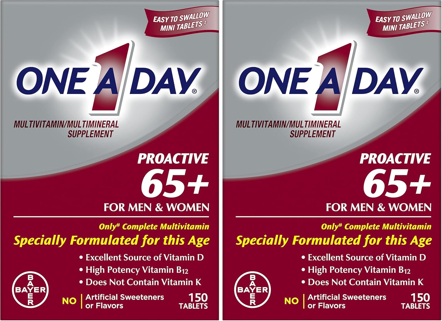One A Day Proactive 65+ Multivitamin for Men & Women, 150 Tablets - görsel 10