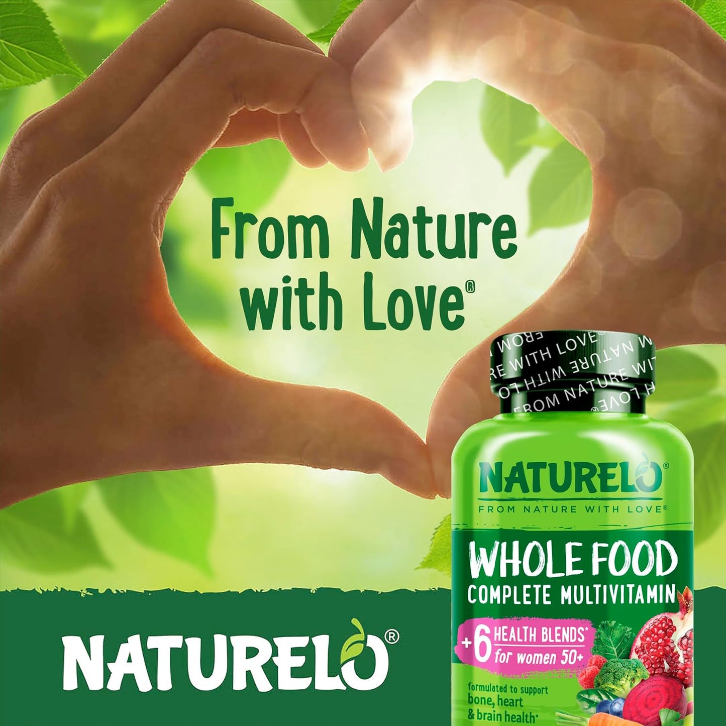 NATURELO Whole Food Multivitamin for Women Over 50 (Iron Free) - 120 Vegan Capsules - görsel 5
