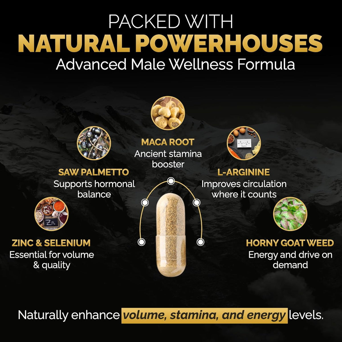 Extreme Semen Volumiser and Male Energy Formula - All Natural Endurance, Stamina & Seminal Health - 60 Capsules (1 Month Supply) - görsel 2