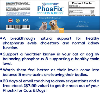 PhosFix for Cats & Dogs: Phosphorus Binder to Support Normal Phosphorus Levels and Kidney Function