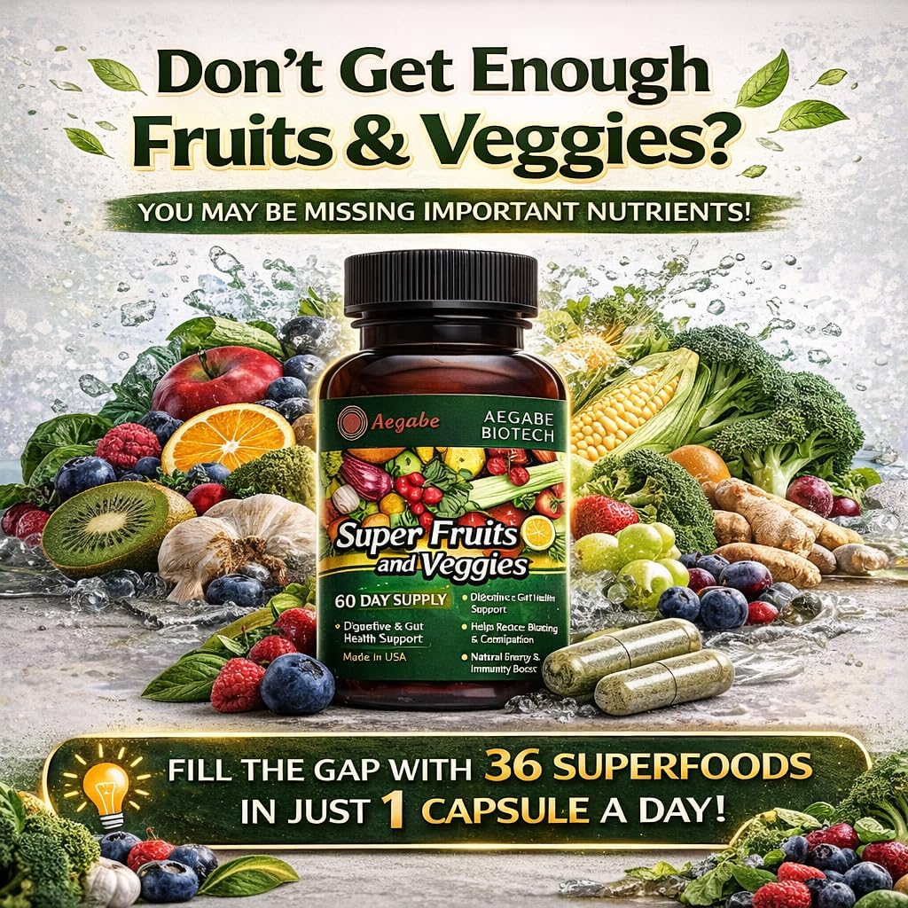 Super Fruits and Vegetables Food Supplement – 36 Whole Foods, 60-Day Supply - görsel 2