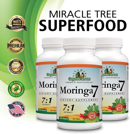 Moringa 7 Super Grass – 100% Natural Organic Moringa Oleifera Extract, 1875 mg
