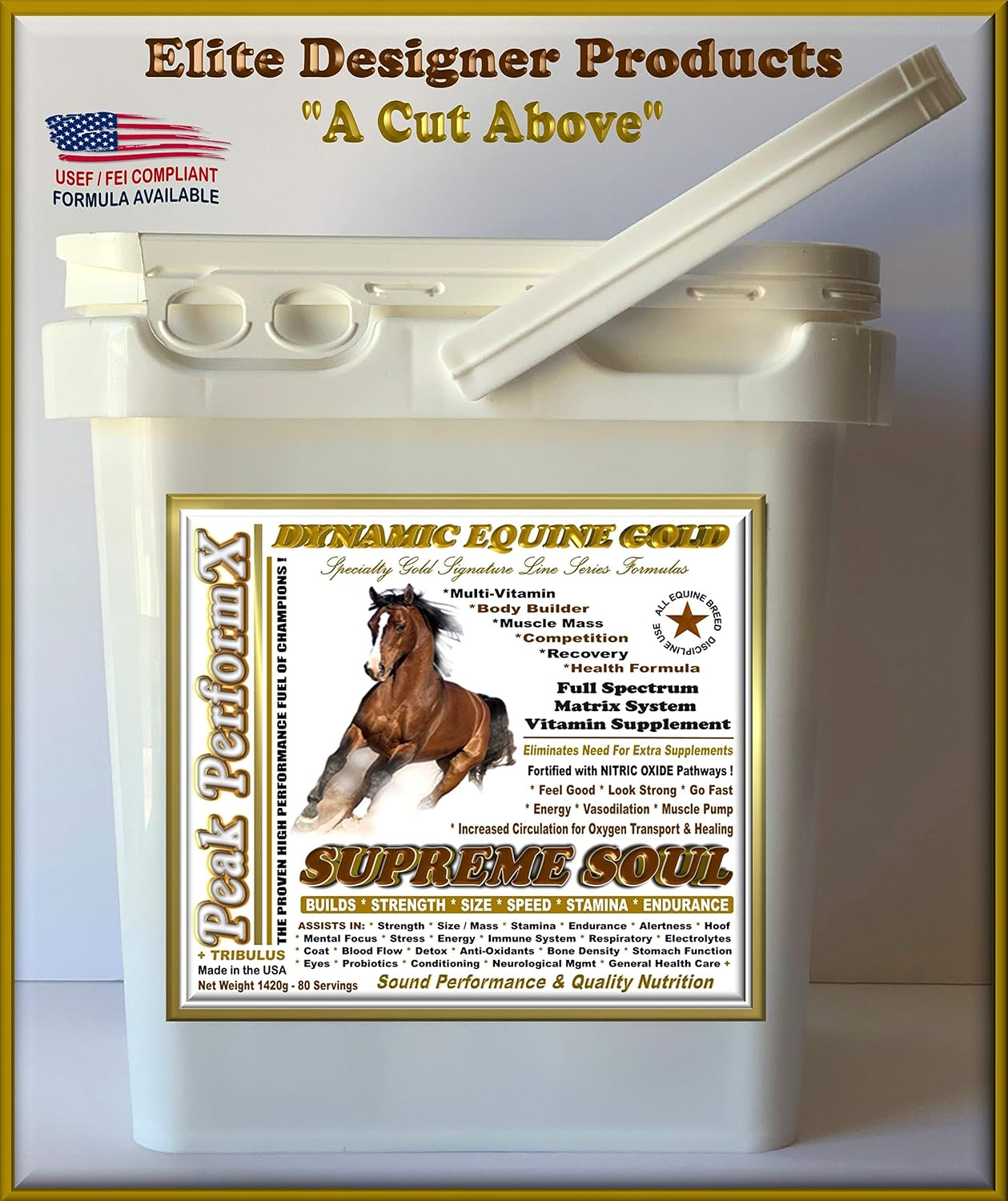 Peak PerformX Multivitamin for Horses with Tribulus, 1420g Powder - görsel 1