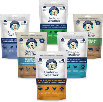 Under the Weather Bland Diet for Dogs - 6 Pack (Multi-flavour, 6 oz each)
