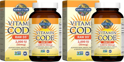 Garden of Life Vitamin Code Raw D3 2000 IU - 120 Capsules