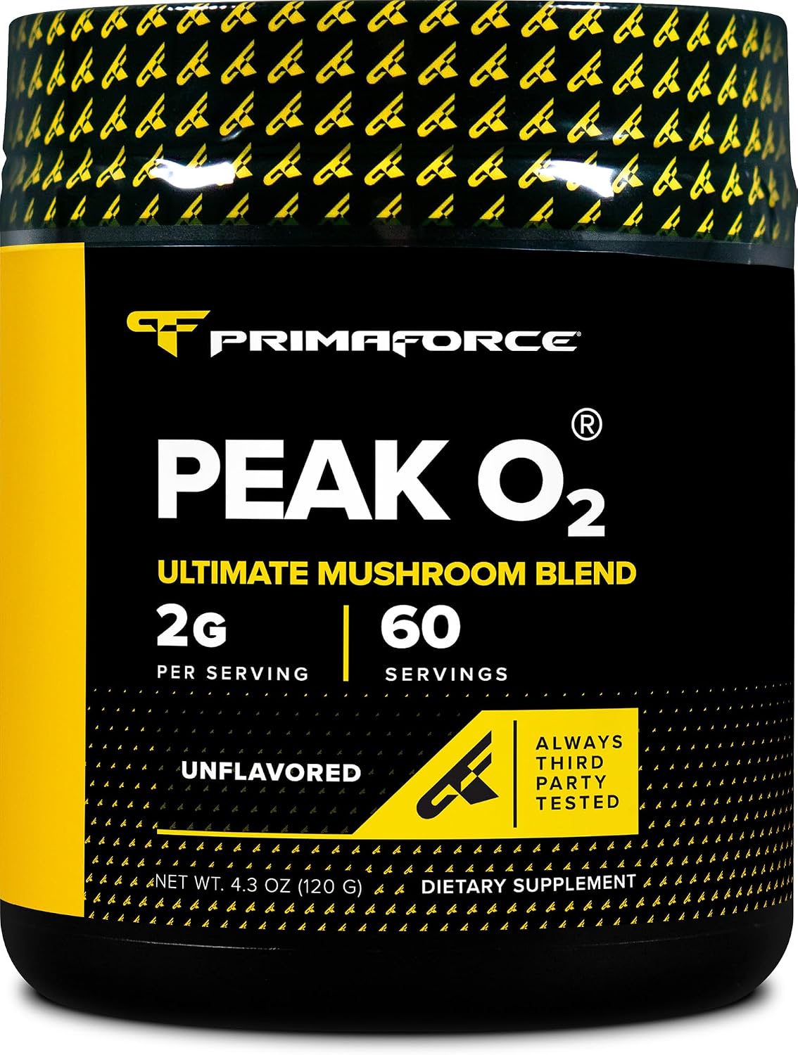 PrimaForce Peak O2 Sports Supplement, 120 g - Proprietary Organic Mushroom Blend - görsel 1