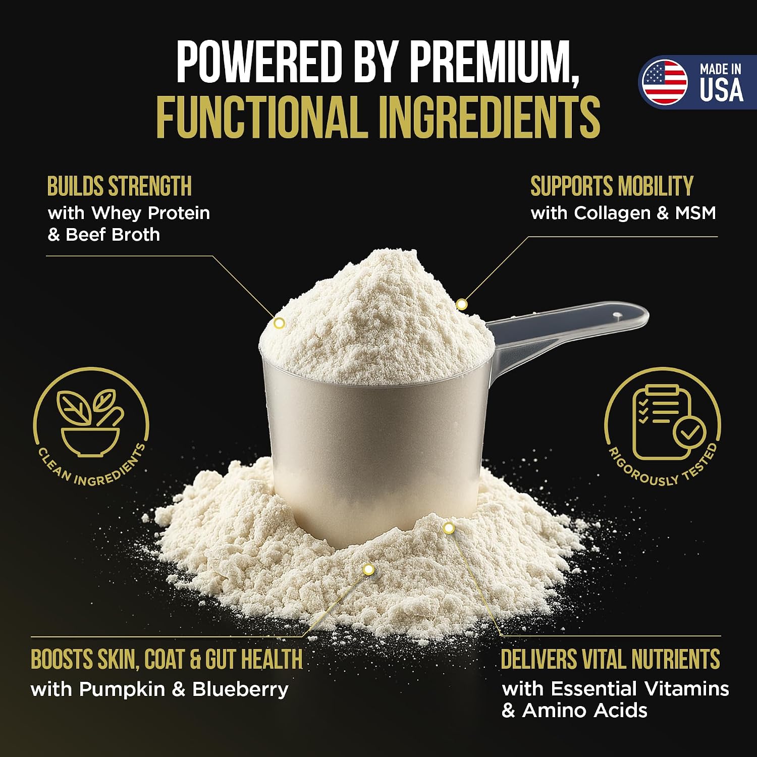 Dog Weight Gainer 90 Servings - Weight Gain Supplements for Dogs - Canine and Dog Muscle Builder - Made in The USA - görsel 7