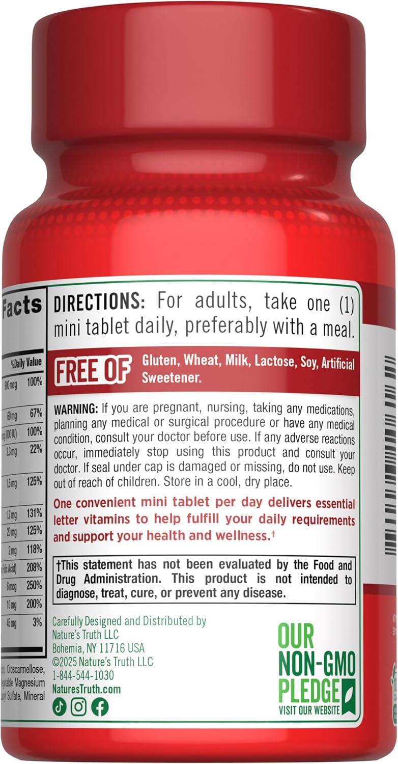 Nature's Truth One Daily Multivitamin - 100 Mini Tablets - görsel 7
