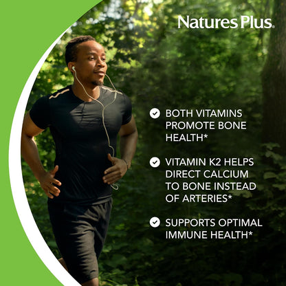 NaturesPlus Vitamin D3 and K2 – 90 Tablets