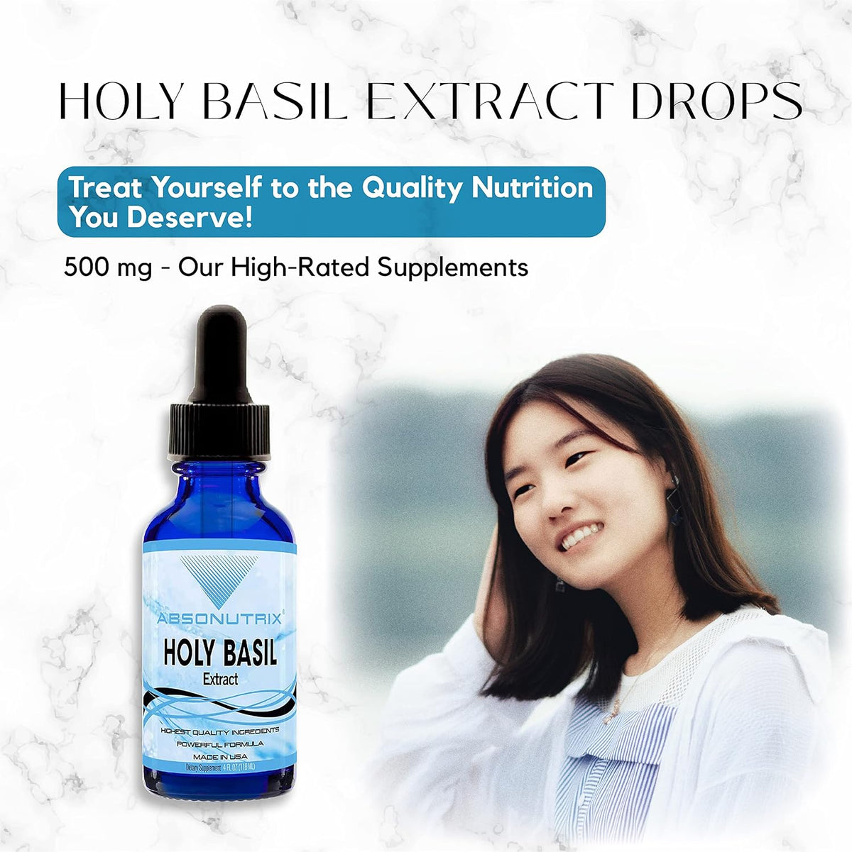 Absonutrix Holy Basil Extract 590 mg, 4 fl oz Drops – 200 Servings - görsel 5