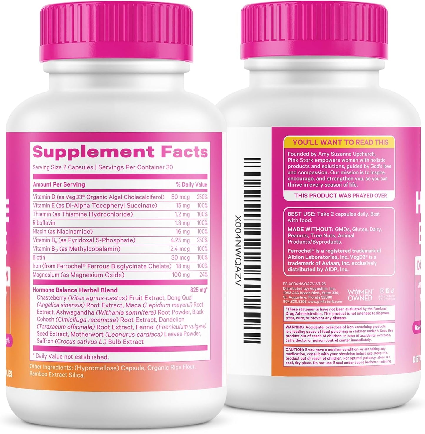 Pink Stork Hormone Balance Multivitamin for Women, 60 Vegan Capsules - görsel 8