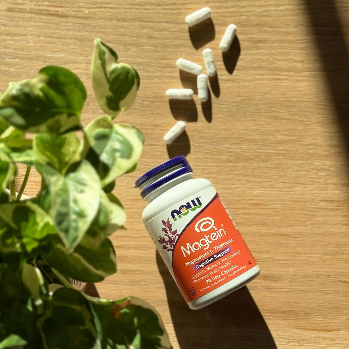 NOW Foods Magtein™ Magnesium L-Threonate, 90 Vegan Capsules - görsel 7