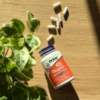 NOW Foods Magtein™ Magnesium L-Threonate, 90 Vegan Capsules