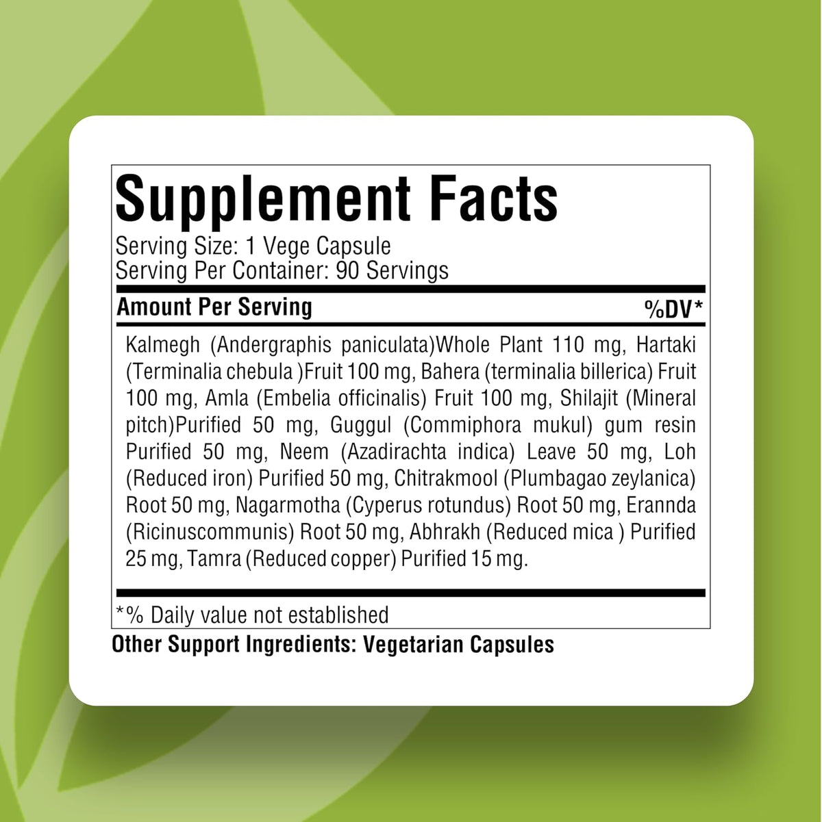 Arogya Vardhini Capsules – Traditional Ayurvedic Formulation, Pitta and Kapha Balancing, 90 Vegetarian Capsules, 800 mg Each - görsel 3