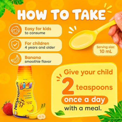 Neurobion Kids B Complex Liquid - Effective Multivitamin for Children - 250 ml