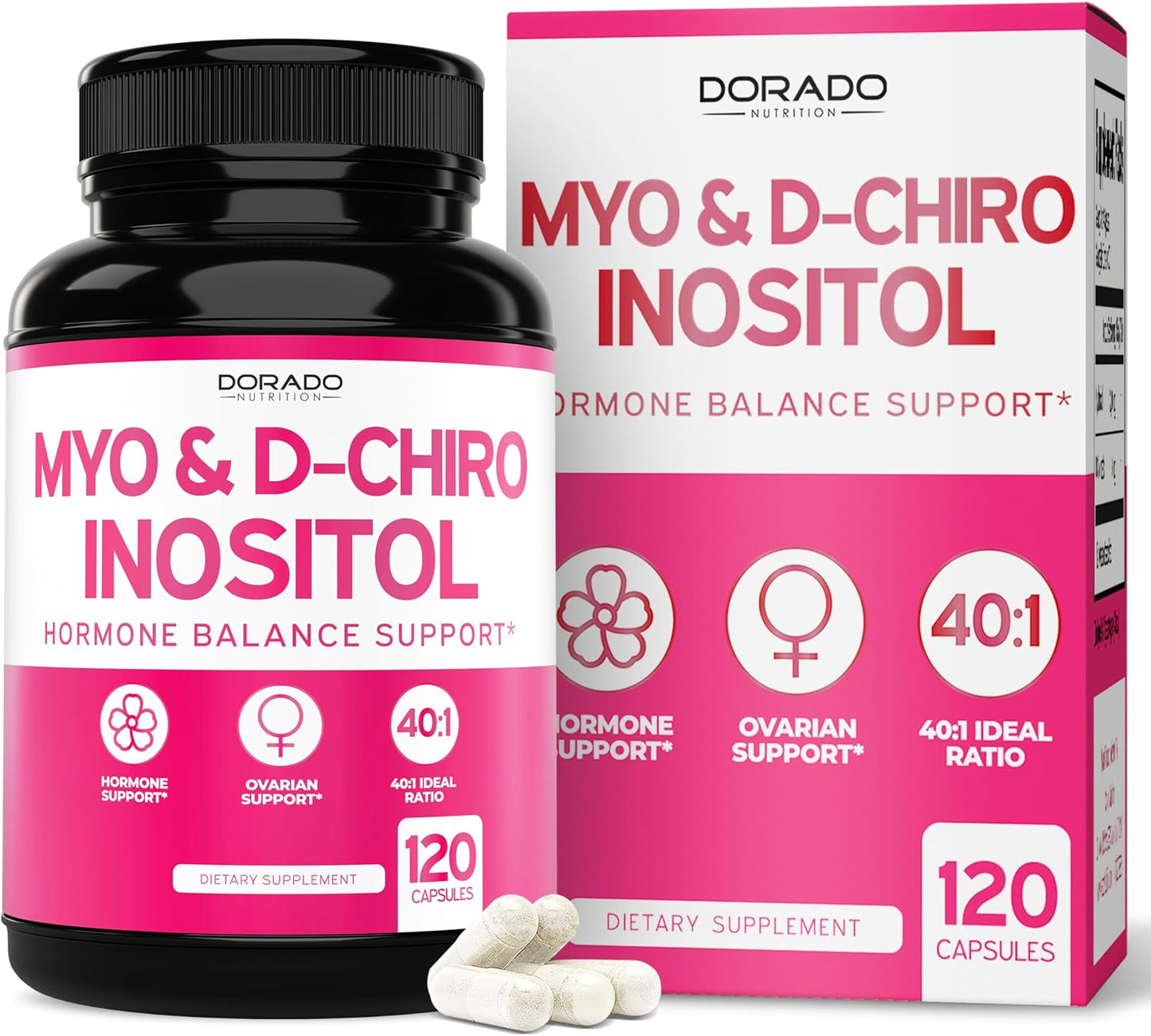 Myo-Inositol & D-Chiro-Inositol Supplement for Women – 40:1 Ratio, 2050mg, 120 Capsules - görsel 1