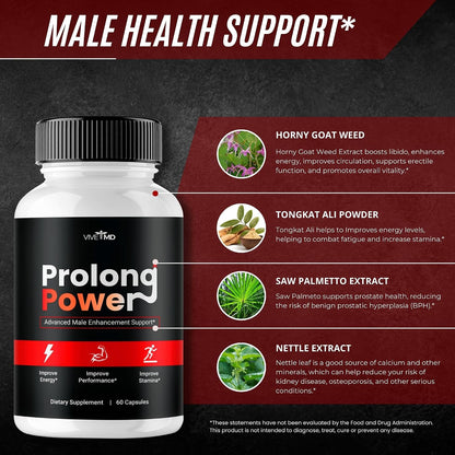 Prolong Power Pills – All-Natural Multivitamin & Mineral Supplement (60 Capsules)