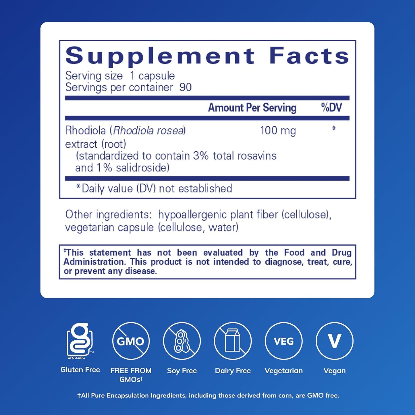 Pure Encapsulations Rhodiola Rosea - Adaptogen for Occasional Stress & Fatigue Support - 90 Capsules - görsel 2
