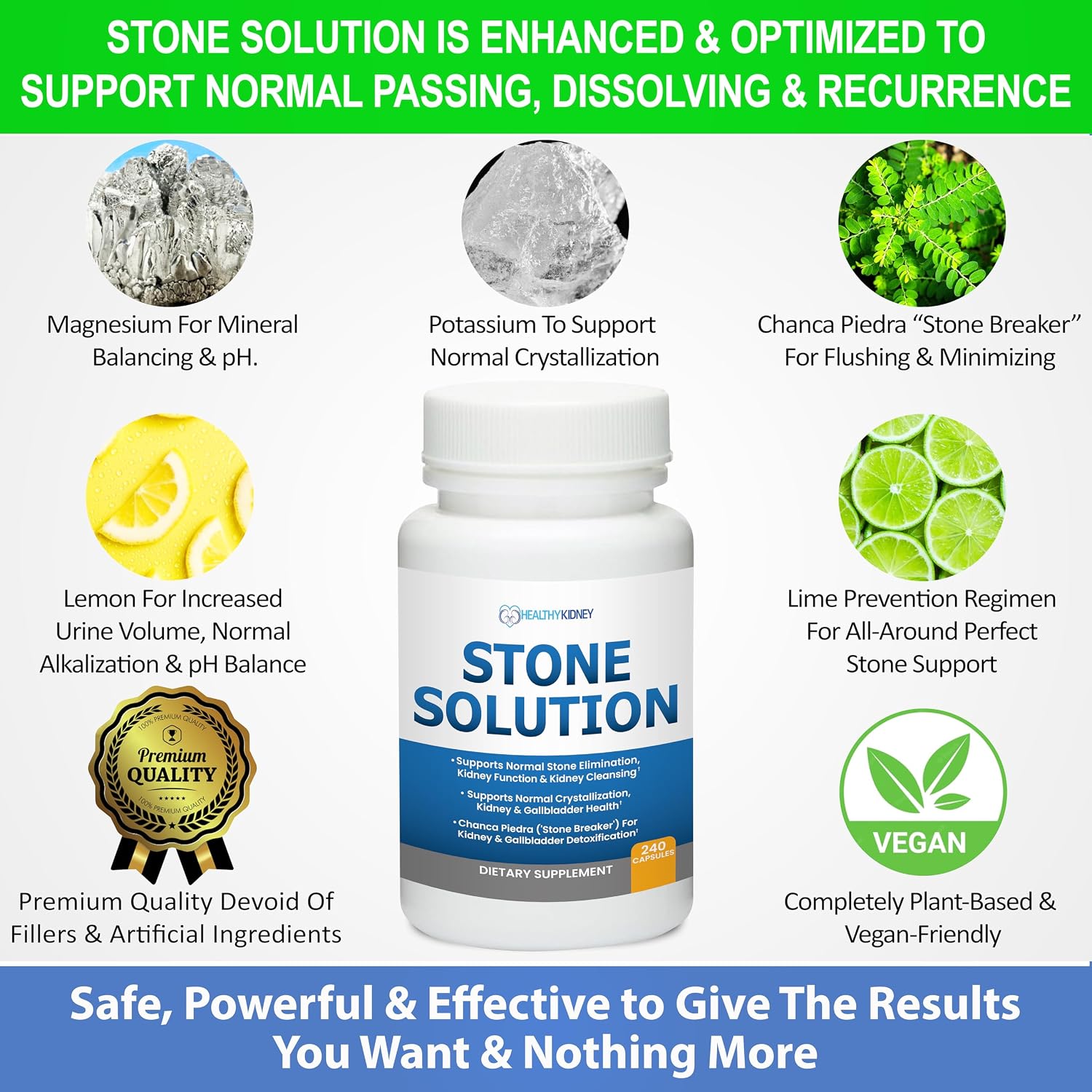 Stone Solution Capsules – Natural Kidney Stone Support, Cleanser & Flush (60 Servings) - görsel 4