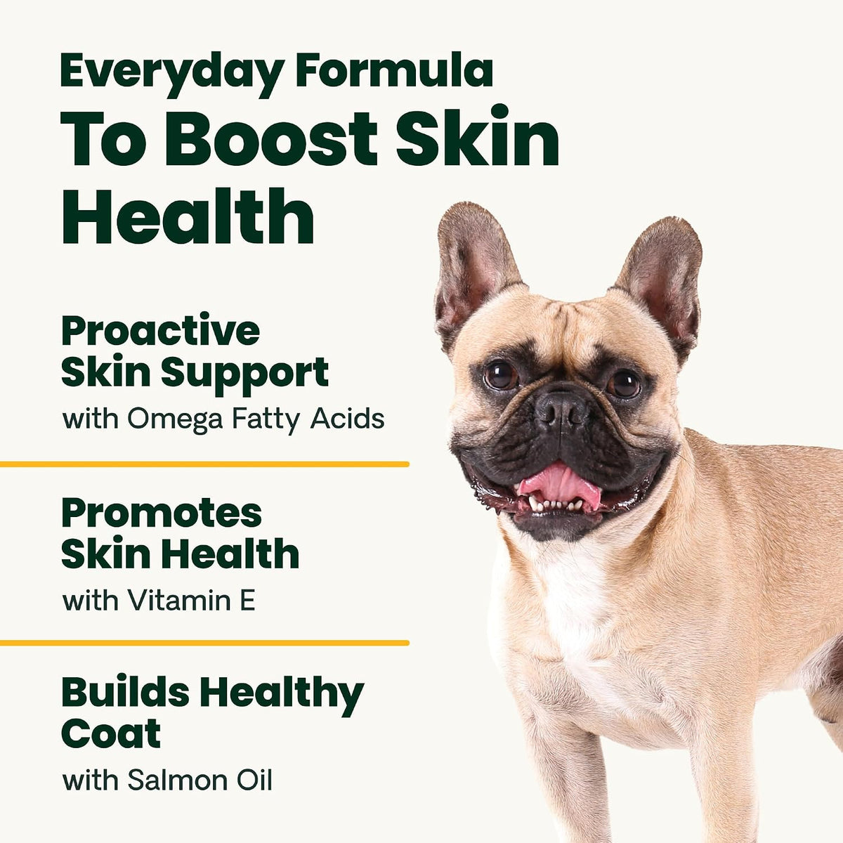 VetriScience Derma Strength Omega-3 Salmon Oil Skin & Coat Chews for Dogs, 70 Count - görsel 4