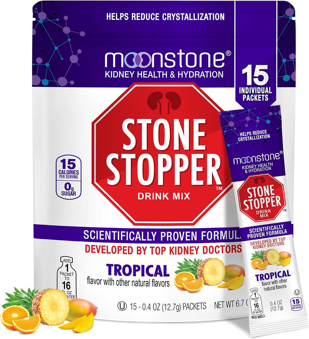 Stone Stopper Drink Mix, Lemonade - Urologist-Developed Kidney Health Food Supplement (30-Day Supply) - görsel 10