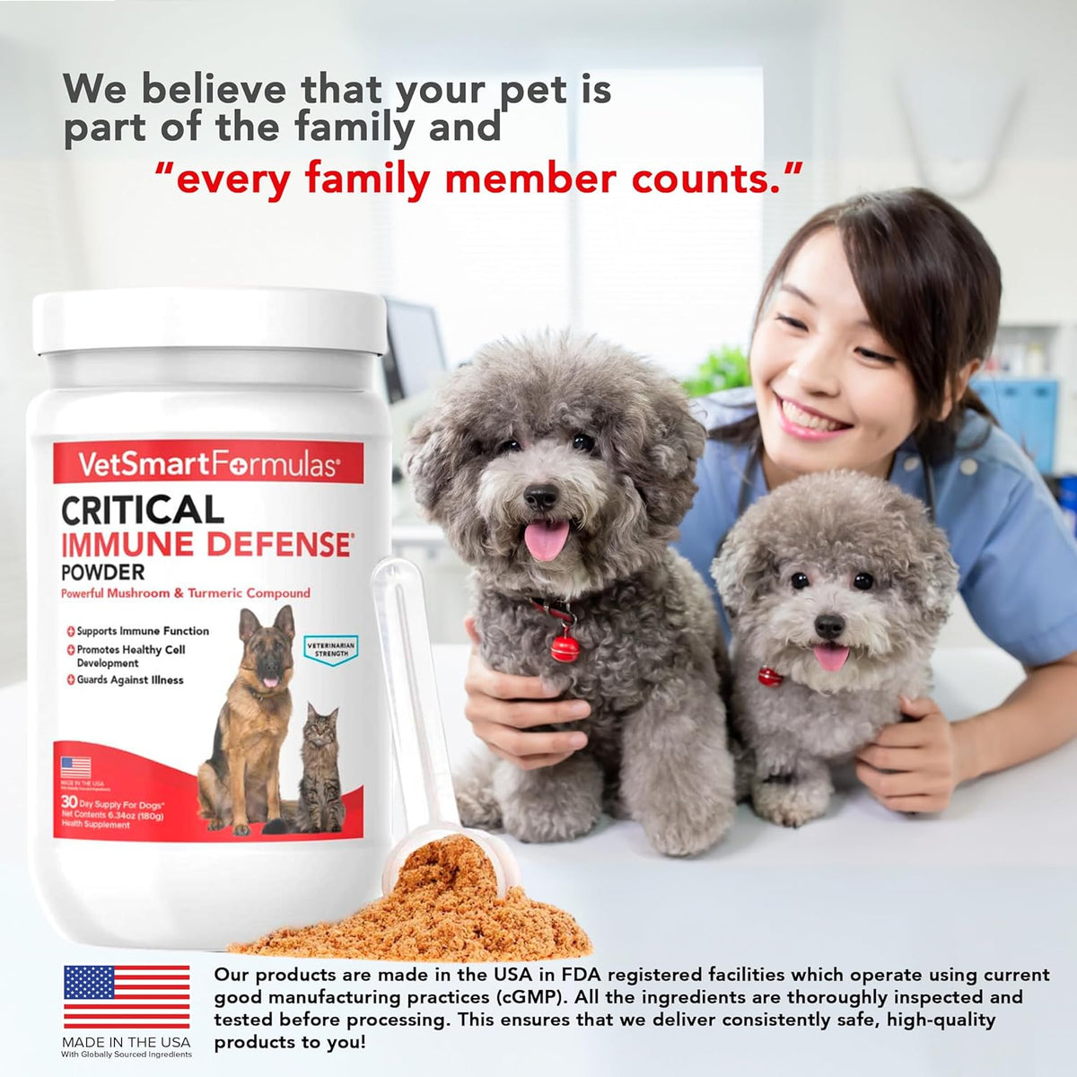 Critical Immune Defence for Dogs & Cats - Mushroom Supplement with Turkey Tail, Reishi, Shiitake, Maitake and White Turmeric - görsel 6
