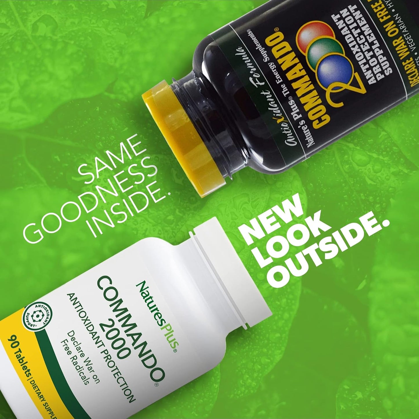 NaturesPlus Commando 2000 - 90 Tablets - Antioxidant Protection - Supports Brain, Circulatory Function & Immune System - Vegetarian, Gluten Free - 45 Servings - görsel 2
