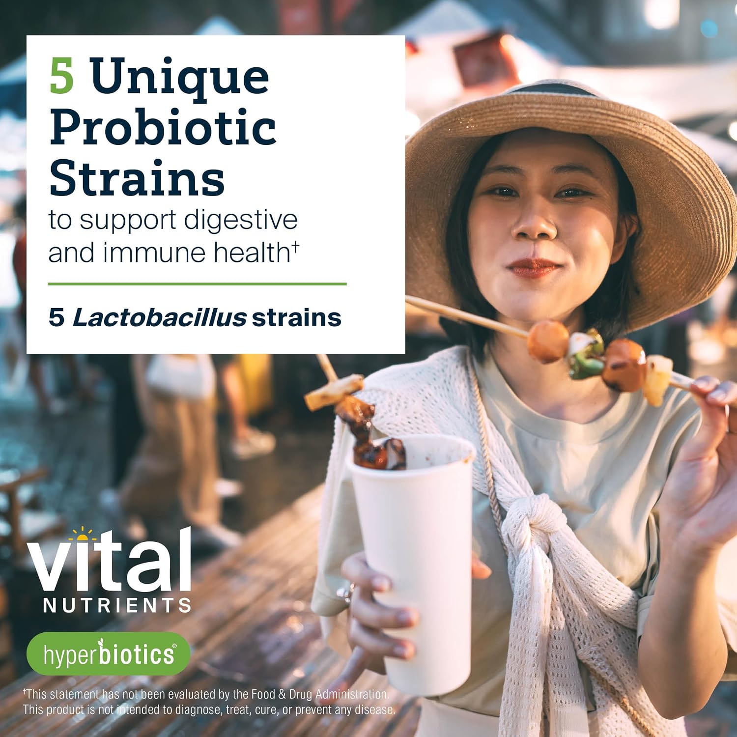 Hyperbiotics Vital Nutrients Prebiotic and Probiotic – 60 Billion CFU, 60 Vegan Capsules - görsel 6