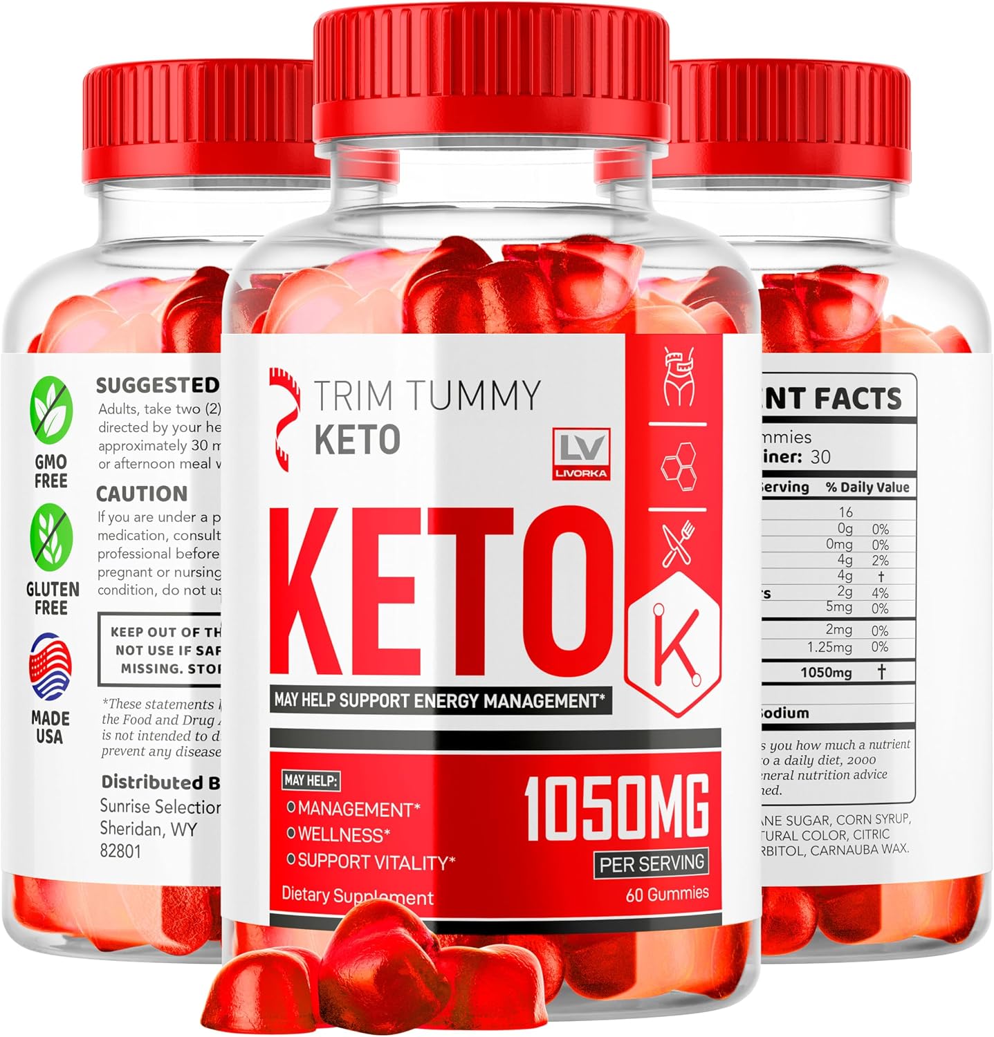 Trim Tummy Keto ACV Gummies 1050mg - görsel 7
