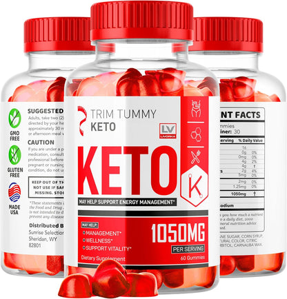 Trim Tummy Keto ACV Gummies 1050mg
