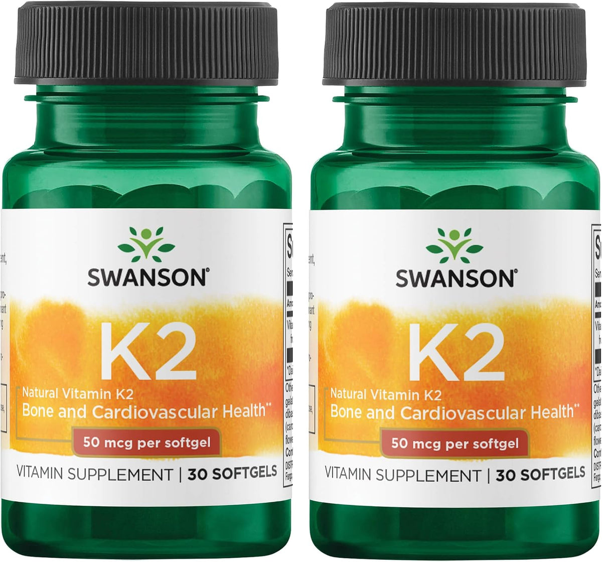 Swanson Natural Vitamin K2 (Menaquinone-7 from Natto) 50 mcg 30 Softgels (4 Pack) - görsel 9