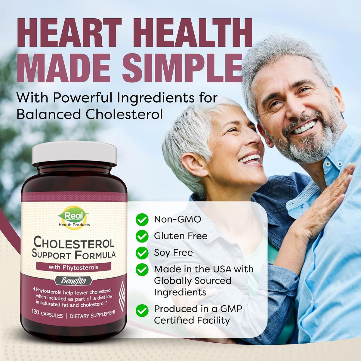 Advanced Cholesterol Health Complex with Plant Sterols - Heart Health Supplement for Men & Women, 120 Capsules - görsel 2