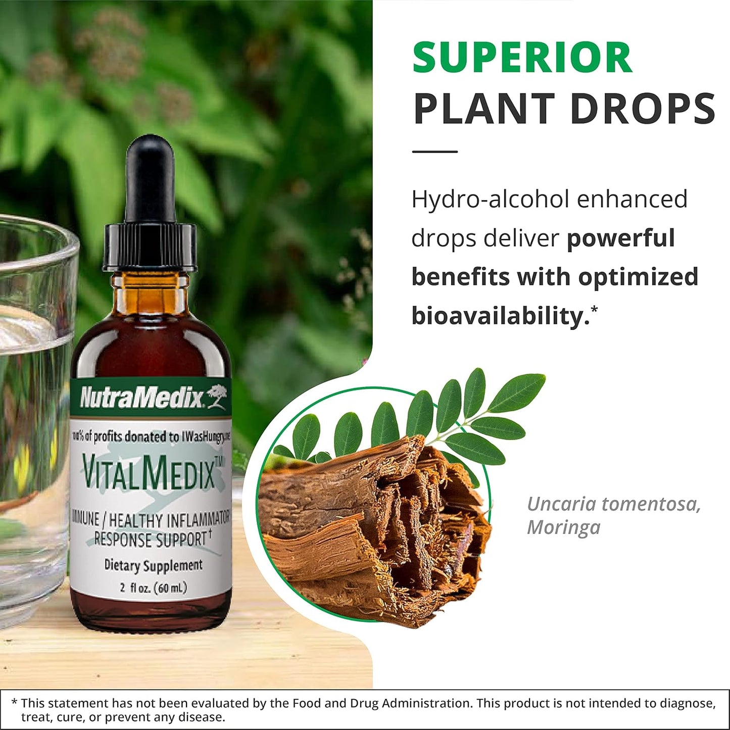 NutraMedix VitalMedix - Cat's Claw & Moringa Plant Extract - Immune & Energy Support - 59 ml - görsel 5
