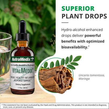 NutraMedix VitalMedix - Cat's Claw & Moringa Plant Extract - Immune & Energy Support - 59 ml