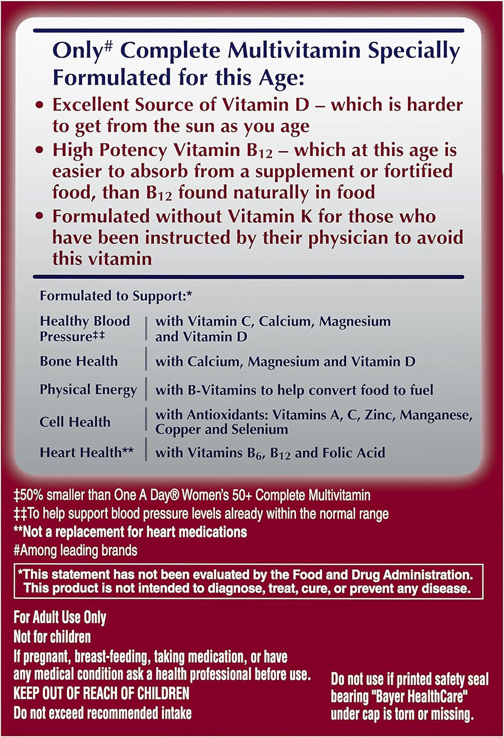 One A Day Proactive 65+ Multivitamin for Men & Women, 150 Tablets - görsel 9