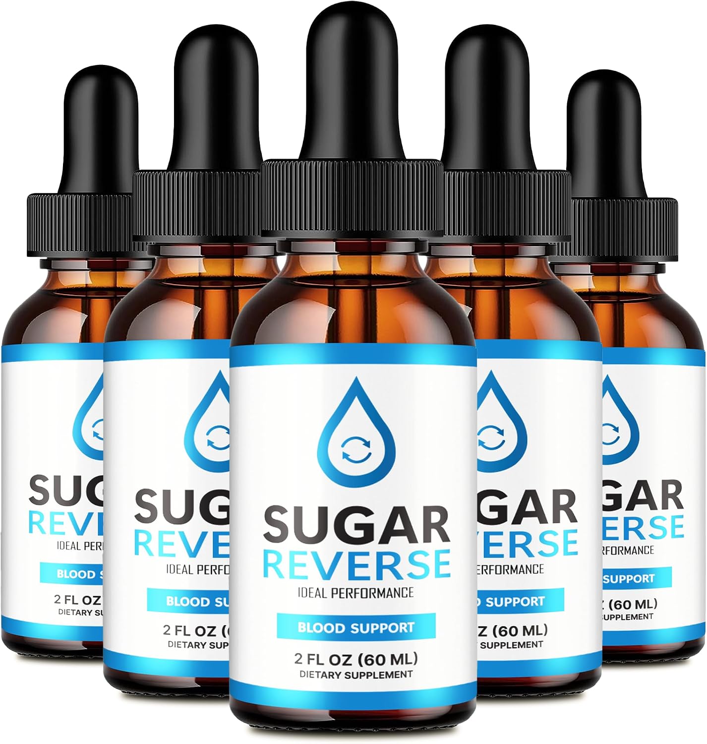 Sugar Reverse Liquid Drops - Advanced Formula Food Supplement, Maximum Strength (5 Pack) - görsel 1