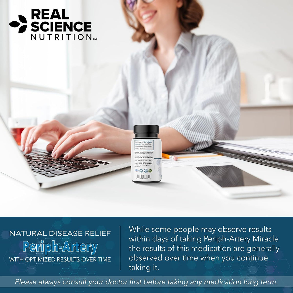 Real Science Periph-Artery – Vascular Support for Circulation & Leg Ease – 60 Capsules - görsel 6