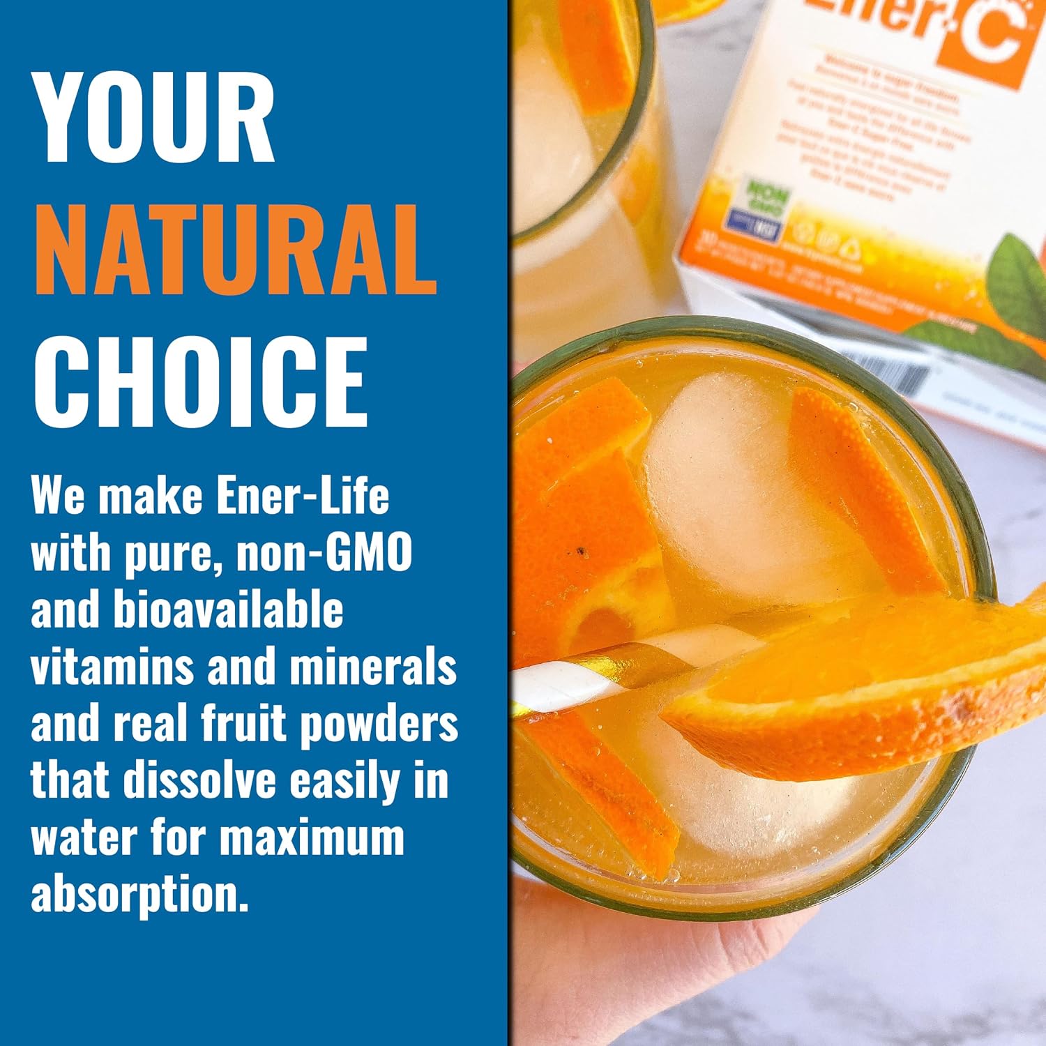 Ener-C Sugar Free Vitamin C 1000mg & Ener D Vitamin D3 Orange Multivitamin Drink Powder Bundle (60 Servings) - görsel 7