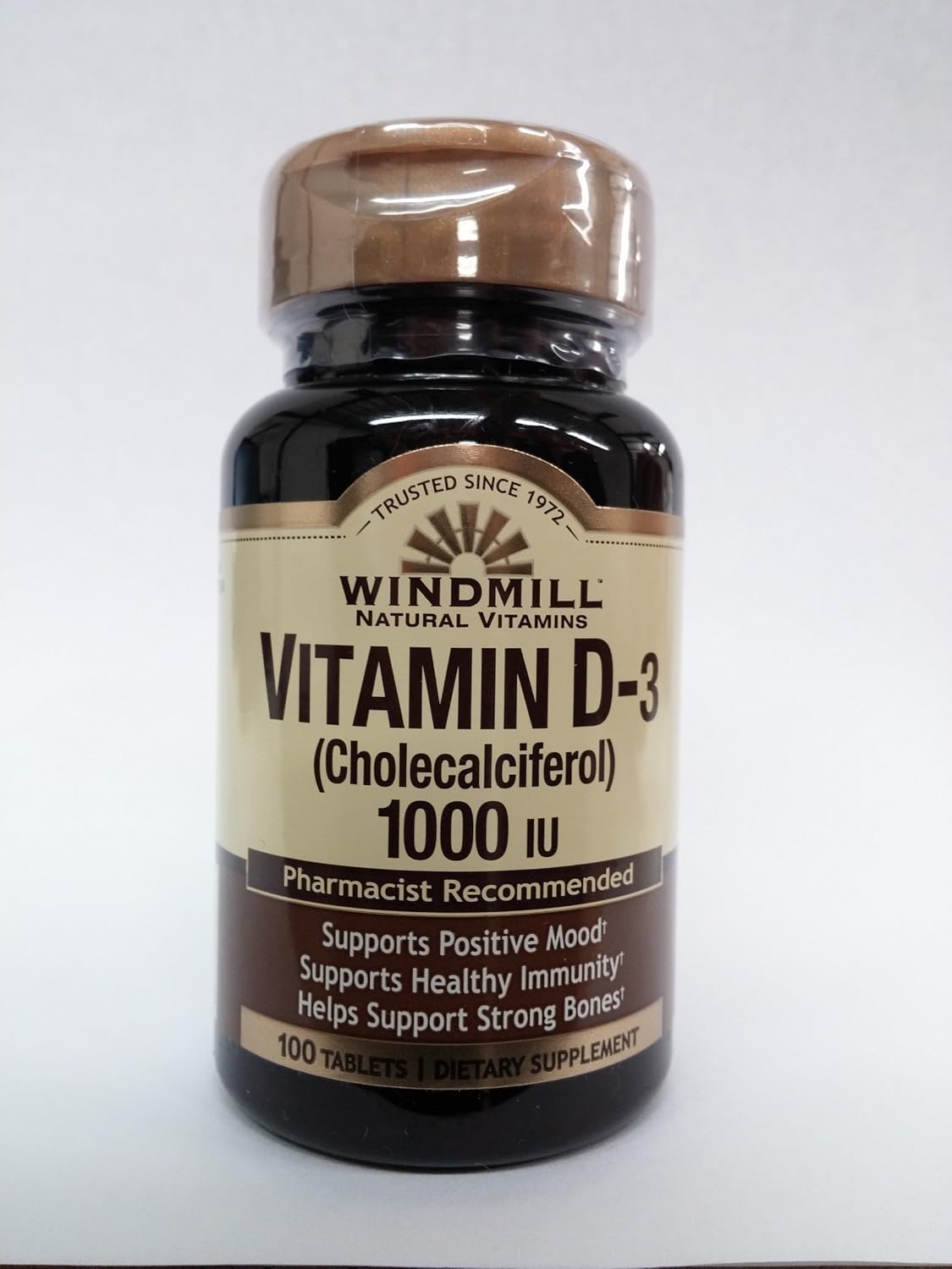 Vitamin D3 1000 IU (25 µg) Tablets by Windmill Natural Vitamins - görsel 1