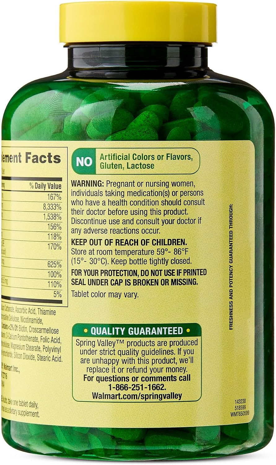 Super Vitamin B Complex Tablets, 500 Count - görsel 5
